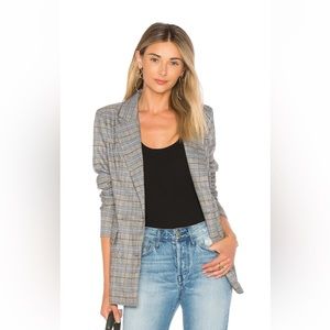 Plaid boyfriend blazer